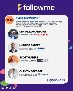 Programme de la prise de parole de Mohamed au salon followme 2025