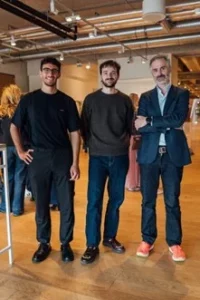 De gauche à droite Mathieu Khouri et Simon Peyronnaud de Losanje et Thomas Isnard d’Apollo Plus - Andam