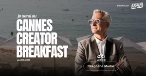 Visuel présentant Stéphane Martin, Directeur général de l'ARPP, qui sera présent au « Cannes Creator Breakfast » lors des Cannes Lions 2025