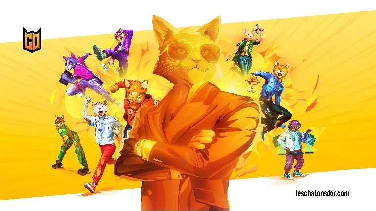 Visuel présentant des chats personnifiés pour illustrer la nuit des Chatons d'or 2025