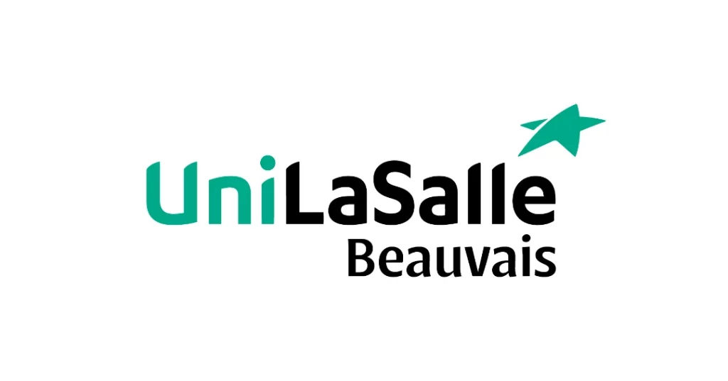 Logo de UniLaSalle Beauvais : texte “UniLaSalle” avec “Uni” en vert et “LaSalle” en noir, suivi de “Beauvais” en noir en dessous. Un symbole en forme d’étoile verte est placé à droite du texte.
