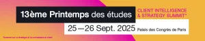 visuel Printemps des Etudes ; format bannière ; couleurs : orange, rose; noir et blanc