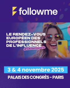 visuel Followme2025 ; couleurs : fond violet et touche de blanc et orange