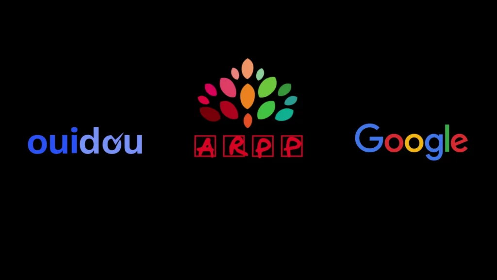 Image présentant les logos de Ouidou, de l'ARPP et de Google