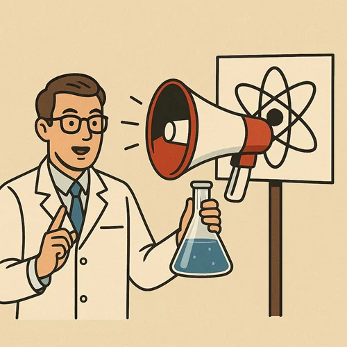 image présentant un scientifique pour illustrer l'avis du CEP "Le discours scientifique en publicité - communication ou mystification" ?