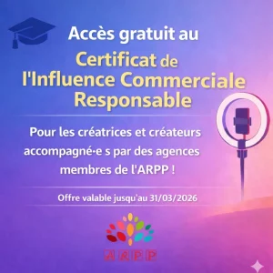 Visuel illustrant l'Offre Accès gratuit au Certificat de l’Influence Commerciale Responsable